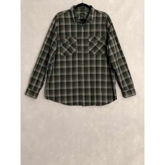 Armani Exchange Other - Armani Exchange Mem's XXL Plaid Long Sleeve Button Down Shirt